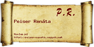 Peiser Renáta névjegykártya