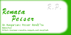 renata peiser business card